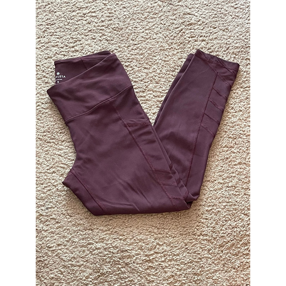 Athleta Athletic Leggings Burgundy